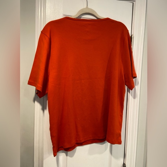 NWOT J. Crew Size 3X Perfect Fit Tee Shirt Short Sleeve Cotton Crew Orange - Picture 5 of 11